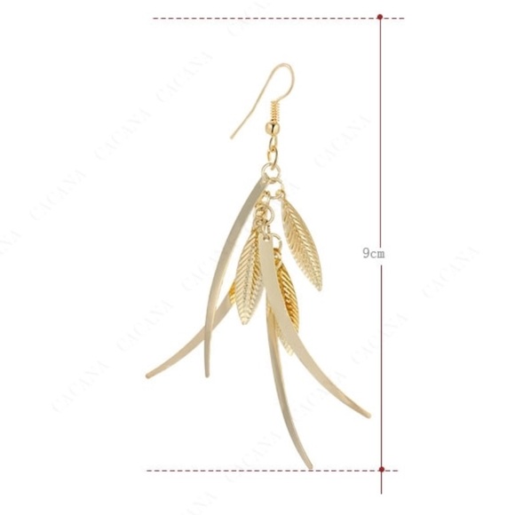 Dangle Boho Feather Earrings - Picture 4 of 8